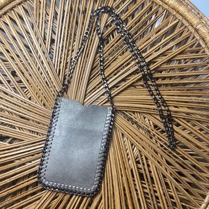 Leather Chain Crossbody Wallet
